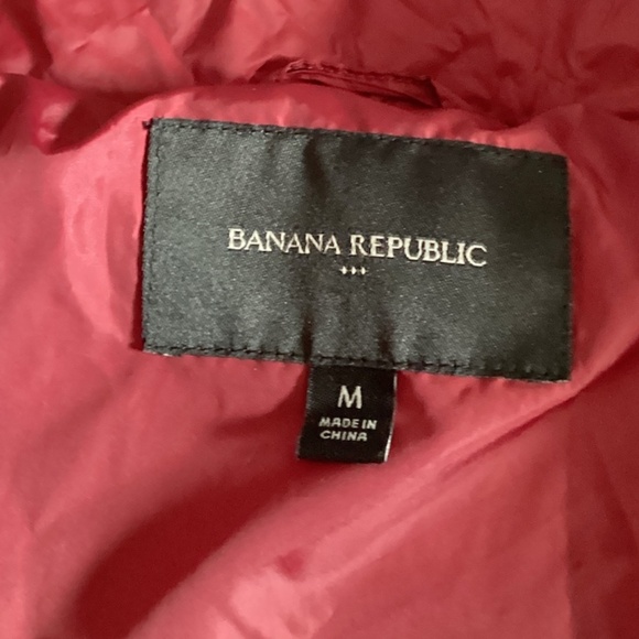 Banana Republic Puffy Jacket - Burgundy - Size  M - Picture 6 of 7